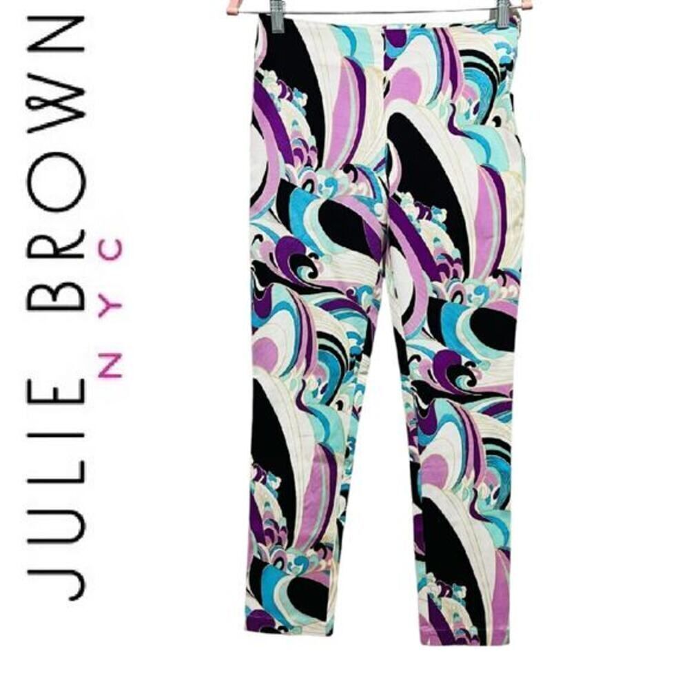 JB by Julie Brown Geometric print cigarette pants size 6